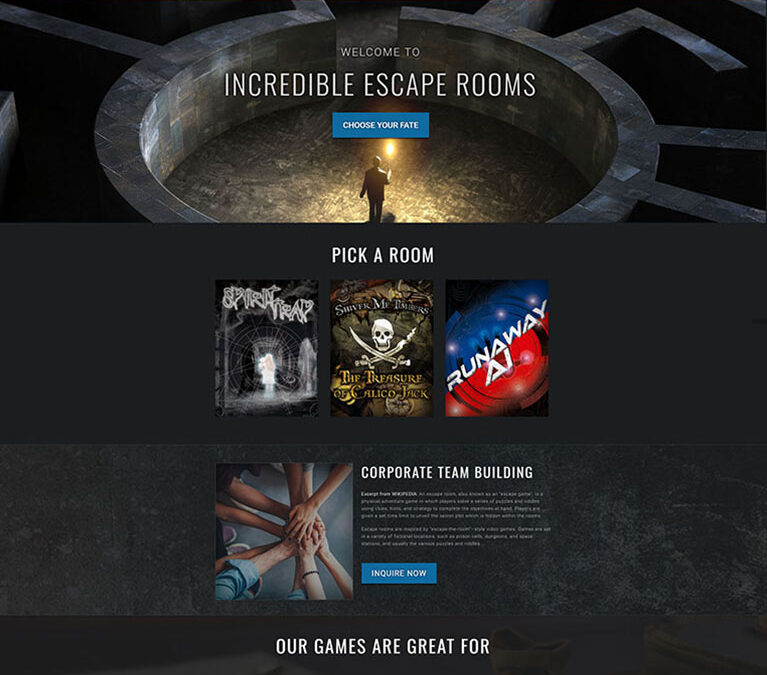 Incredible Escape Rooms – Website